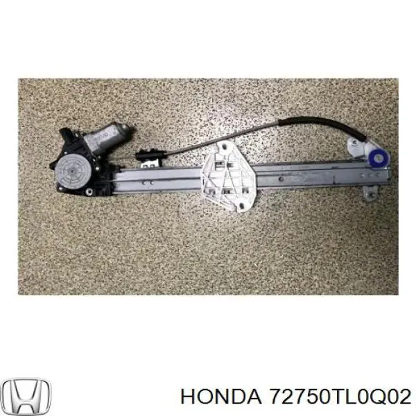 72750TL0Q02 Honda Mecanismo de acionamento de vidro da porta traseira esquerda