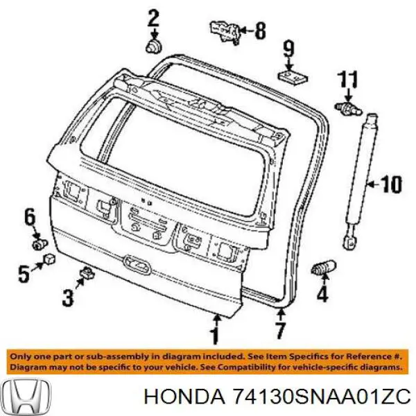 Cabo de abertura da capota Honda Civic VIII FD, FA