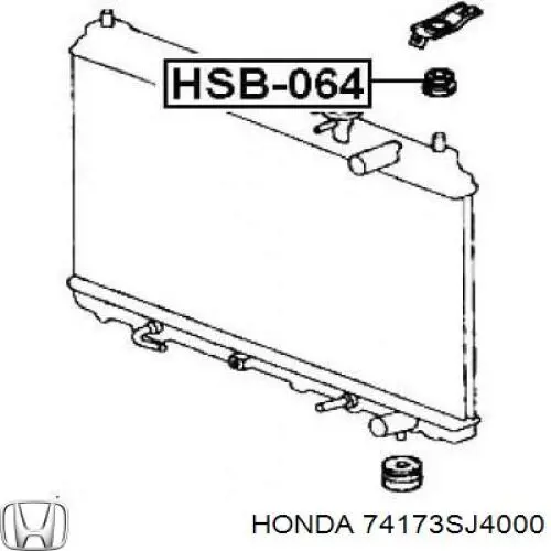 Coxim superior de fixação do radiador Honda 74173SJ4000 preço, a partir de 3,07 USD