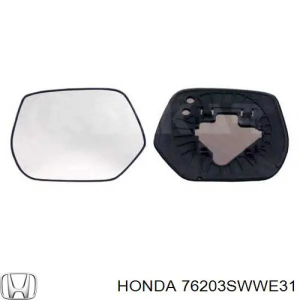 Compre 76203SWWE31 Honda Elemento espelhado do espelho de retrovisão direito