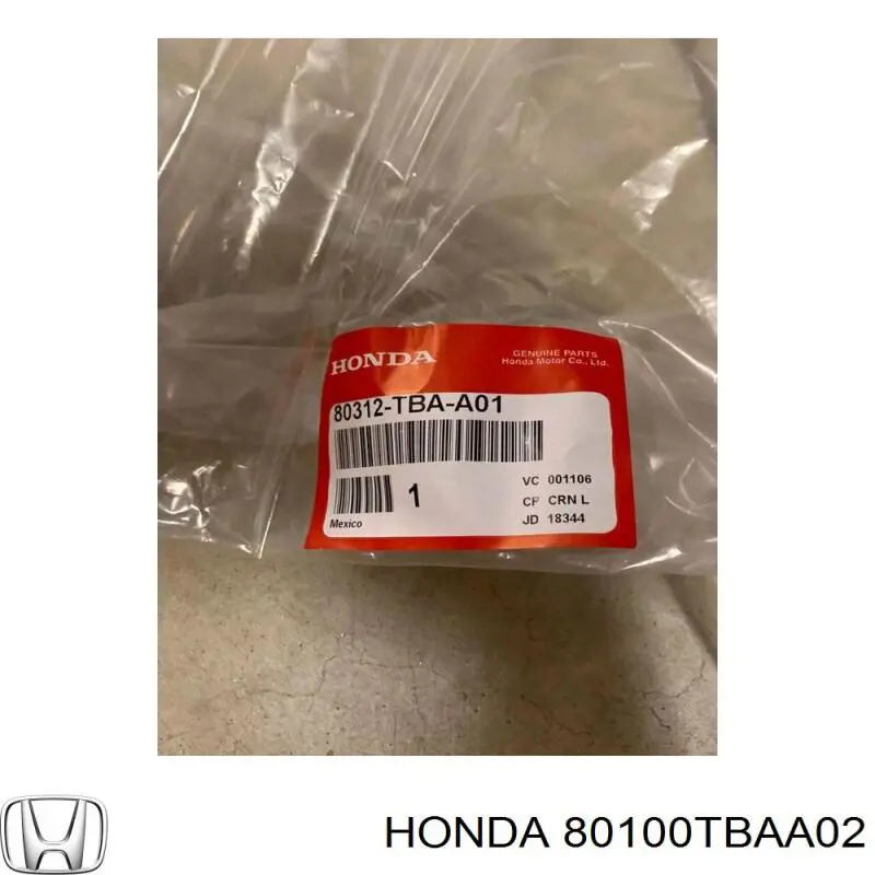 80100TBAA02 Honda Radiador de aparelho de ar condicionado