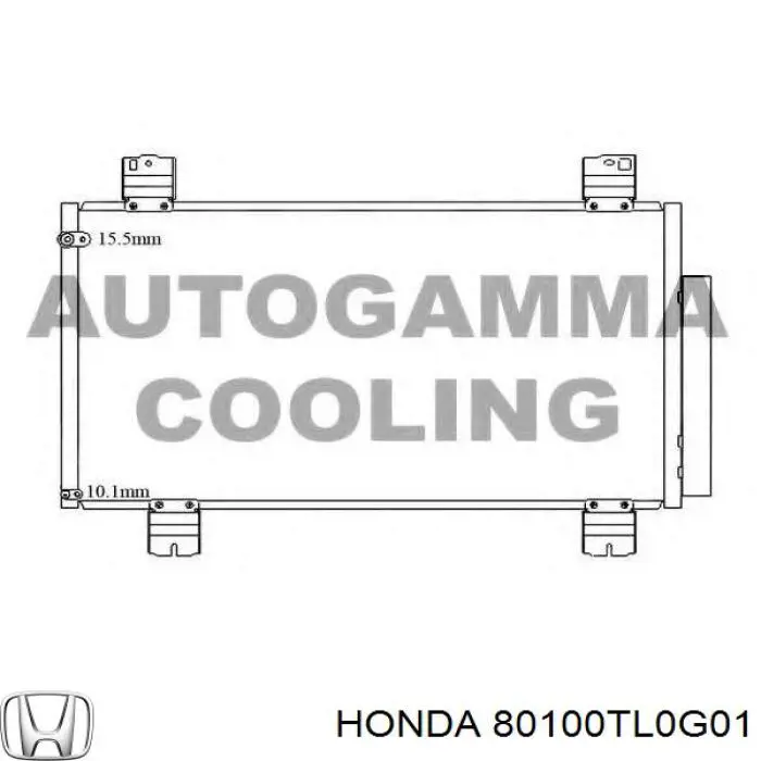 Compre 80100TL0G01 Honda Radiador de aparelho de ar condicionado