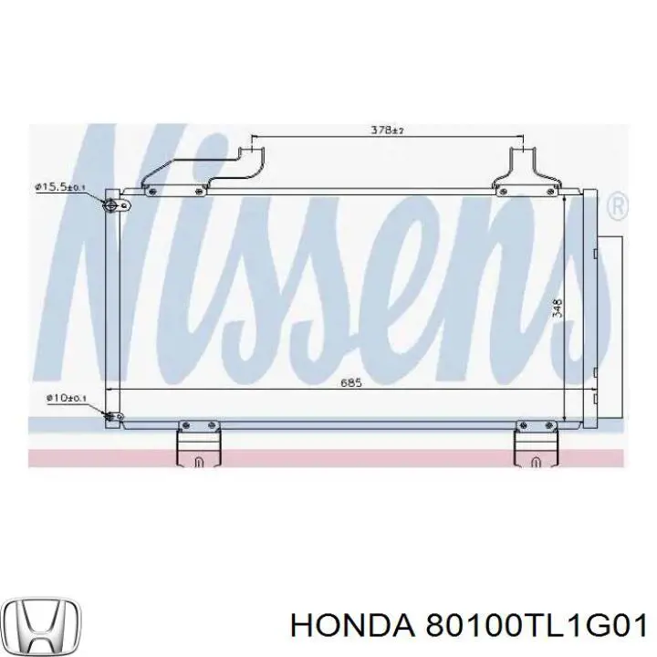 80100TL1G01 Honda Radiador de aparelho de ar condicionado