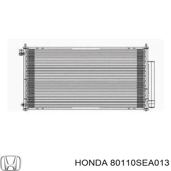 80110SEA013 Honda Radiador de aparelho de ar condicionado