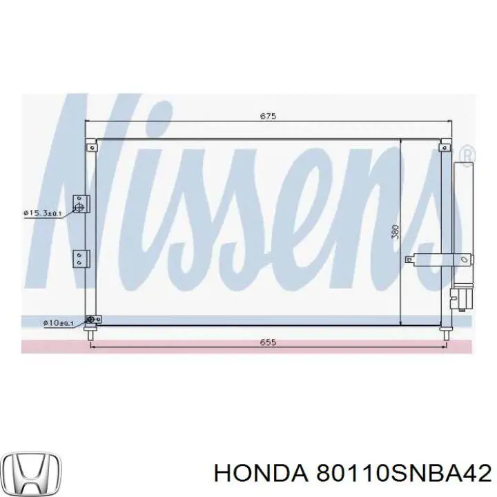 Compre 80110SNBA42 Honda Radiador de aparelho de ar condicionado
