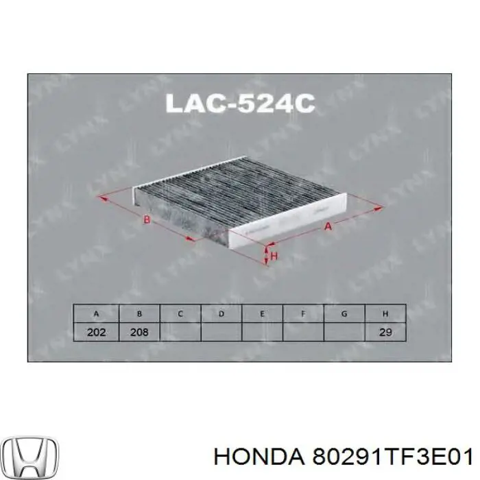 Compre 80291TF3E01 Honda Filtro de salão