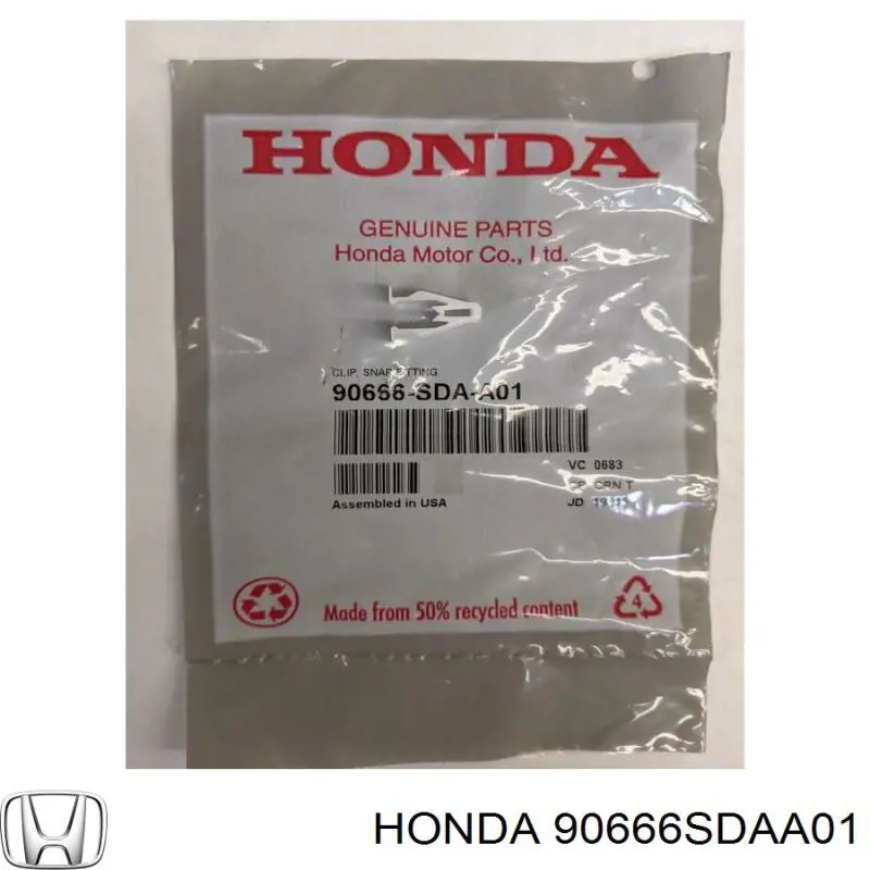 Cápsula (prendedor) de fixação do forro do pára-choque do pára-lama dianteiro Honda 90666SDAA01 preço, a partir de 3,26 USD