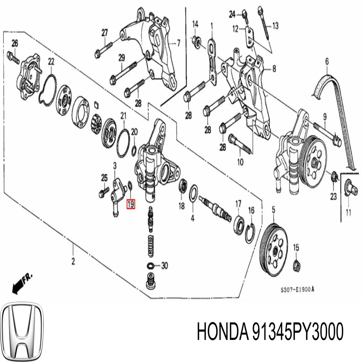  Honda 91345PY3000 preço, a partir de 2,86 USD
