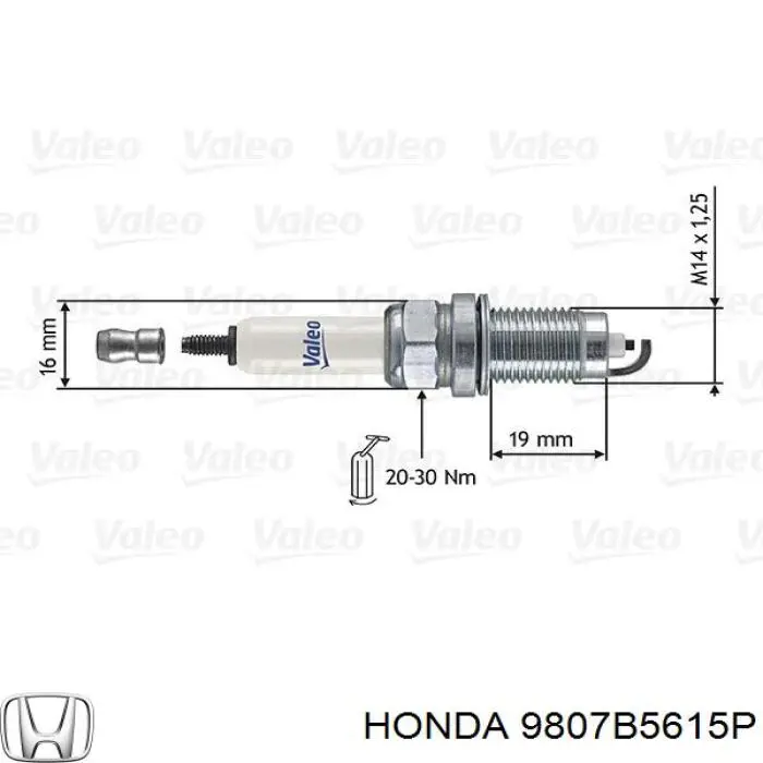 Compre 9807B5615P Honda Vela de ignição