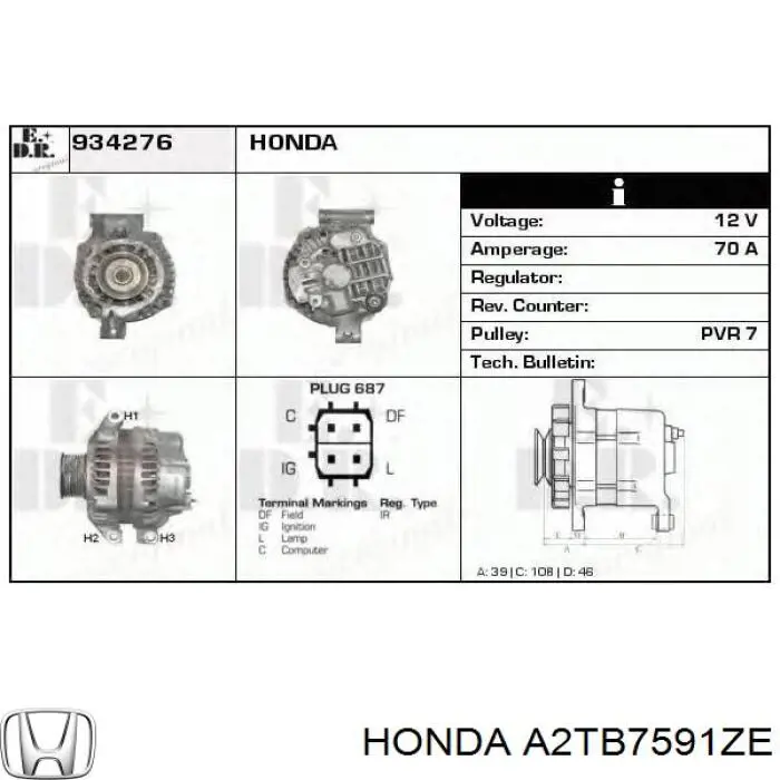 Compre A2TB7591ZE Honda Gerador