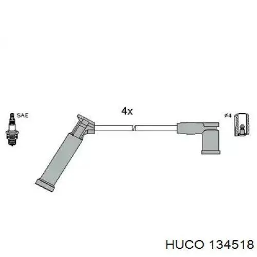 134518 Huco Fios de alta voltagem, kit