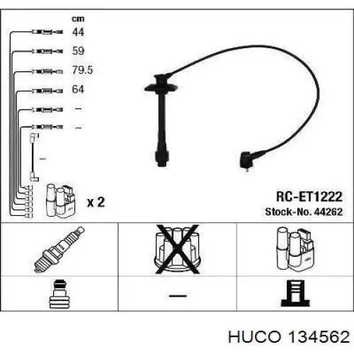 Fios de alta voltagem, kit 134562 Huco