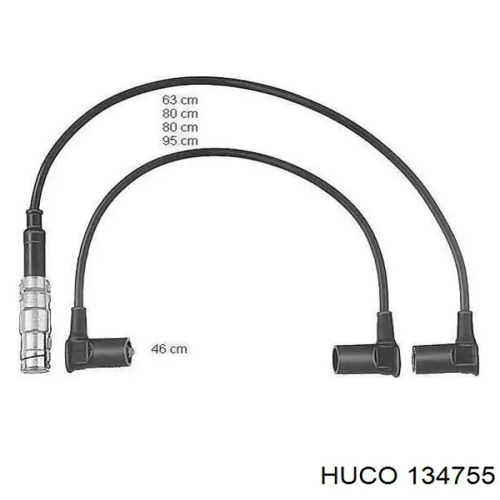 134755 Huco Fios de alta voltagem, kit