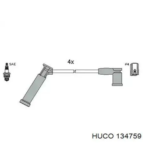 Fios de alta voltagem, kit Huco 134759 preço, a partir de 47,97 USD