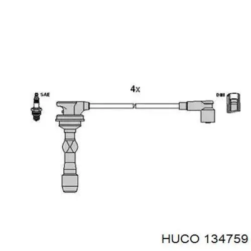 Compre 134759 Huco Fios de alta voltagem, kit