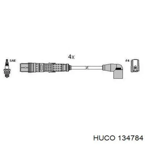 Fios de alta voltagem, kit 134784 Huco
