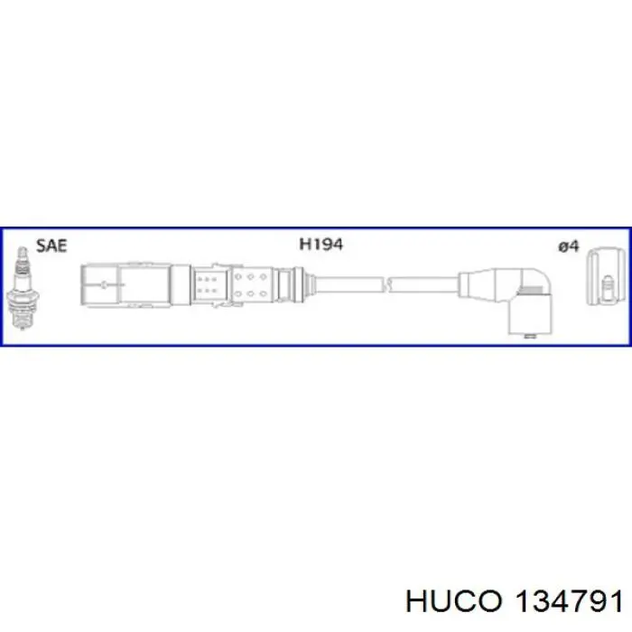 134791 Huco Fios de alta voltagem, kit
