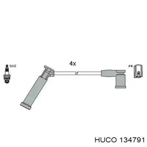 Fios de alta voltagem, kit 134791 Huco
