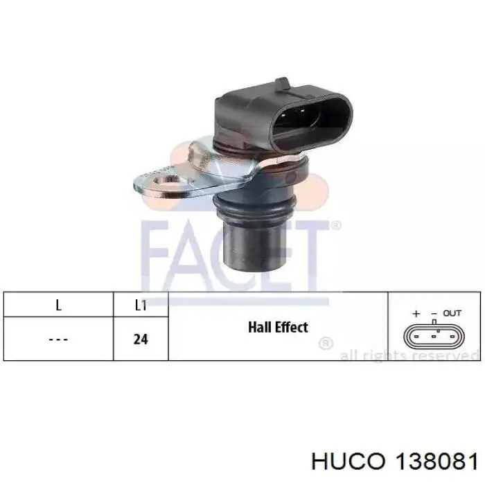 138081 Huco Sensor de posição da árvore distribuidora