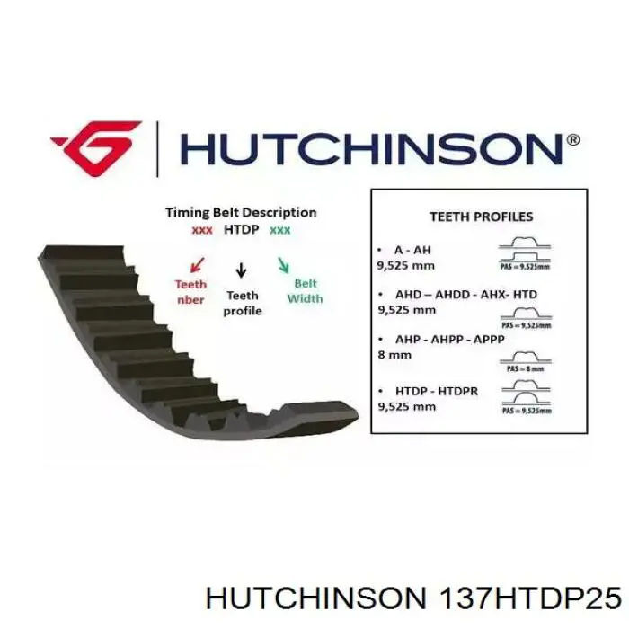 Correia do mecanismo de distribuição de gás Hutchinson 137HTDP25 preço, a partir de 55,20 USD