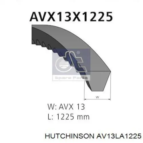 AV13LA1225 Hutchinson Correia dos conjuntos de transmissão