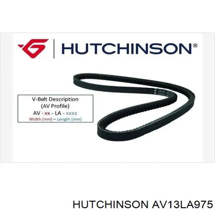 Correia dos conjuntos de transmissão Hutchinson AV13LA975 preço, a partir de 14,63 USD