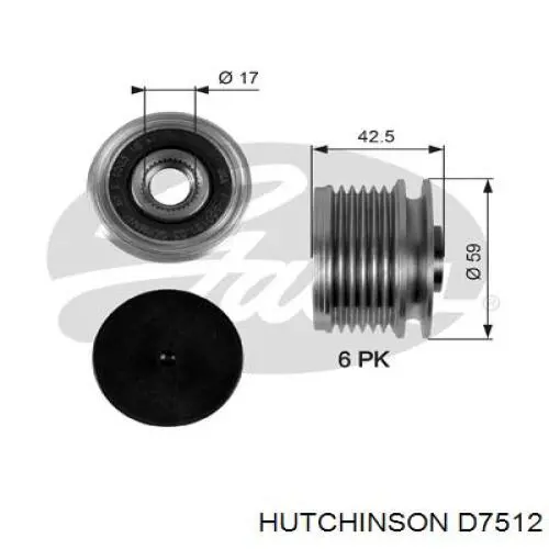 Compre D7512 Hutchinson Polia do gerador