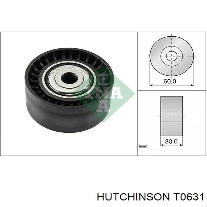 Rolo parasita da correia de transmissão Hutchinson T0631 preço, a partir de 30,17 USD