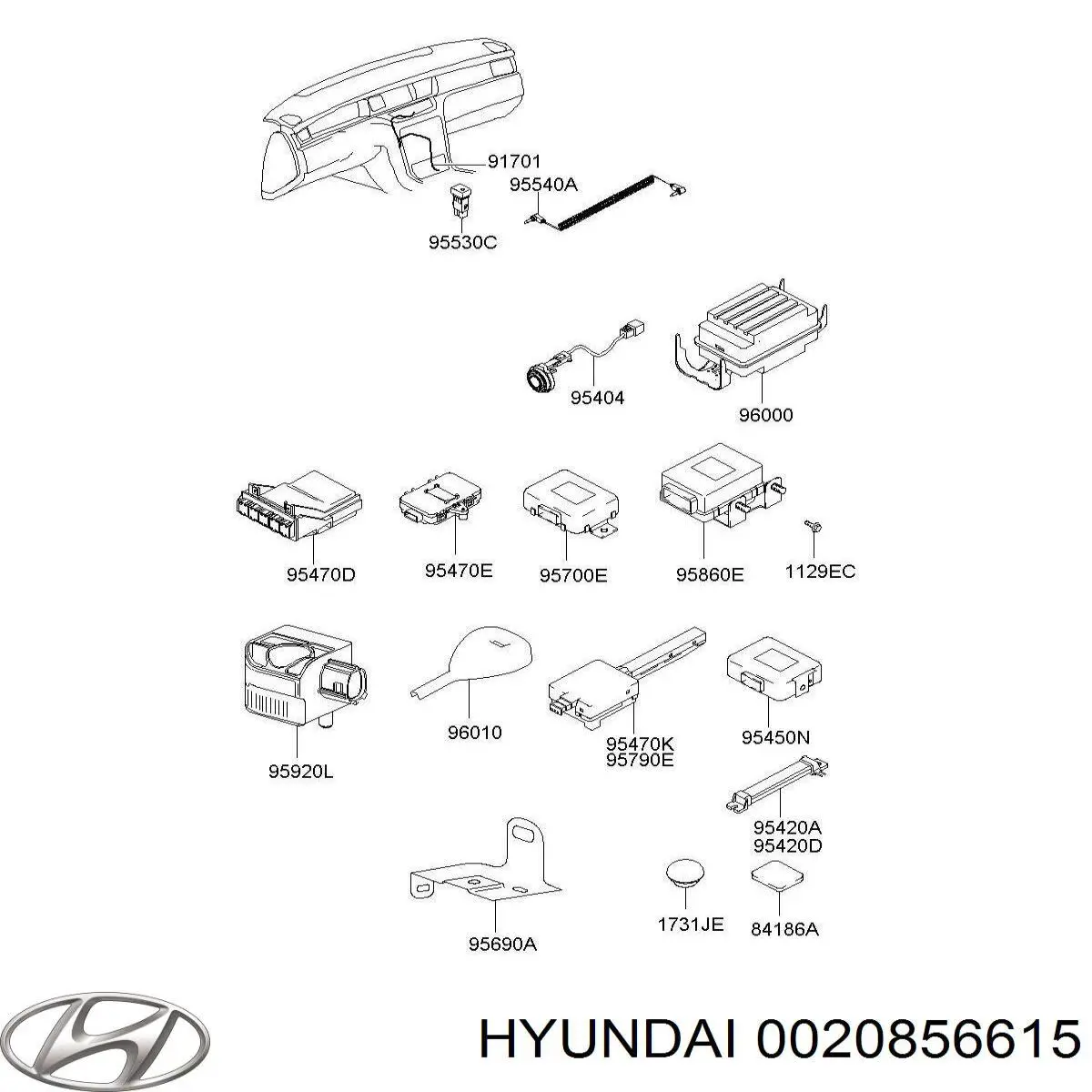 Tampão de fundo de carroçaria para Hyundai Sonata IV EU4