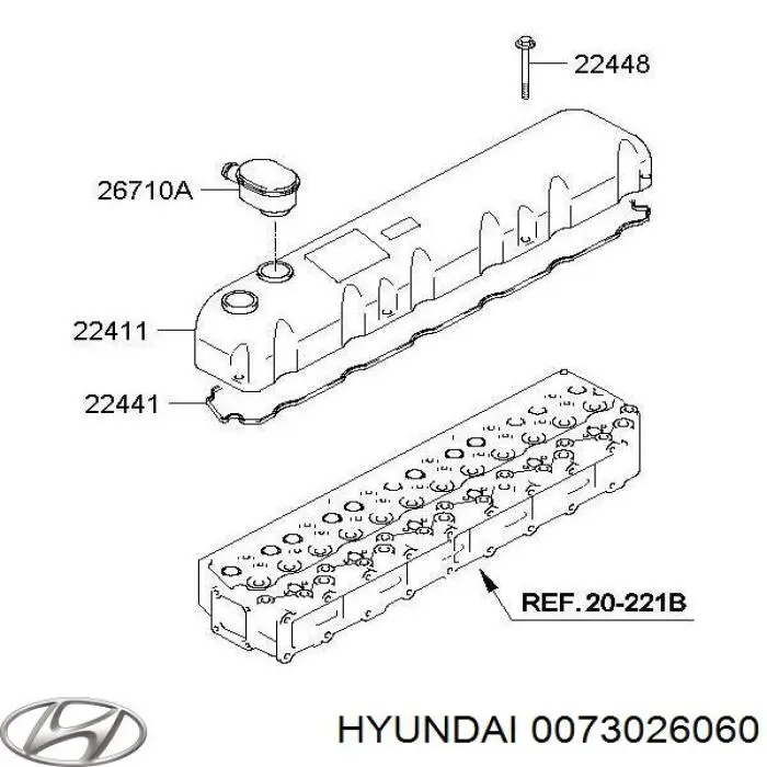 0073026060 Hyundai/Kia Respirador de cárter do eixo traseiro