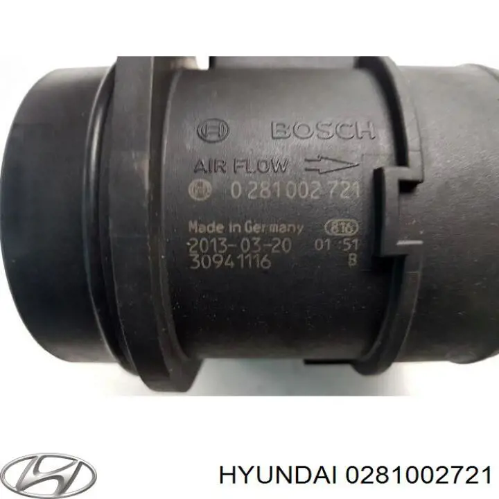 Sensor de fluxo (consumo) de ar, medidor de consumo M.A.F. - (Mass Airflow) Hyundai/Kia 0281002721 preço, a partir de 66,31 EUR
