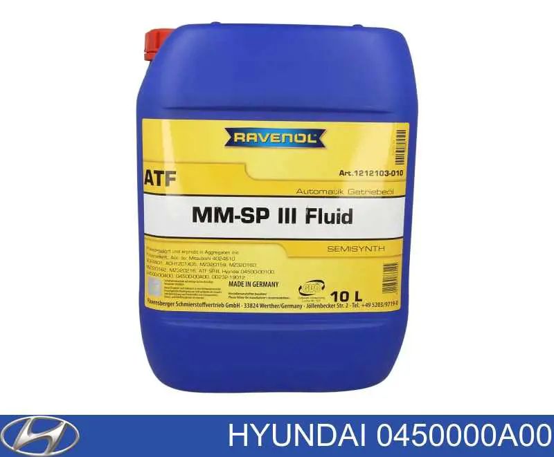 Óleo de transmissão Hyundai/Kia 0450000A00 preço, a partir de 369,06 USD