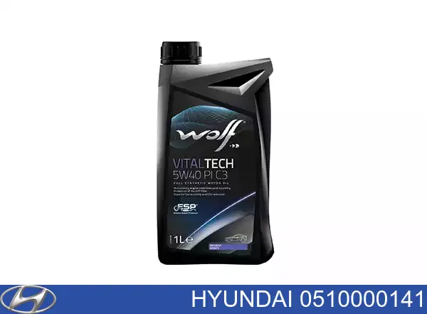 0510000141 Hyundai/Kia Óleo para motor