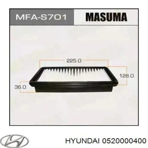 0520000400 Hyundai/Kia Óleo para motor