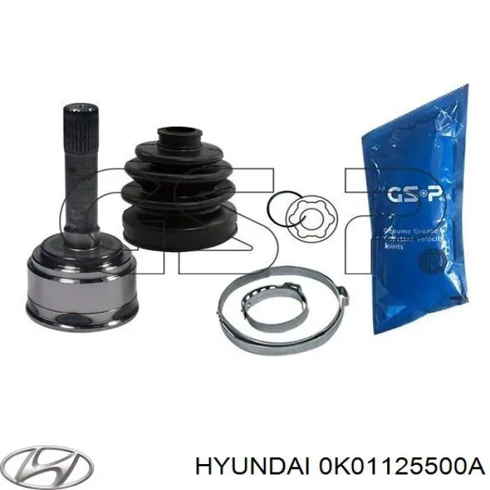 0K01125500A Hyundai/Kia Semieixo (acionador) dianteiro direito
