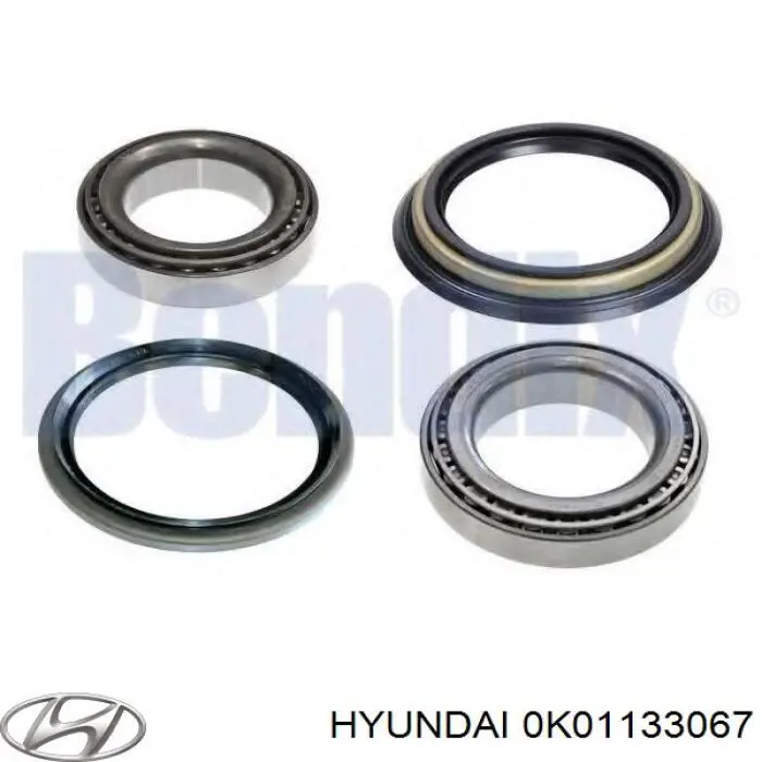 0K01133067 Hyundai/Kia Bucim de cubo dianteiro