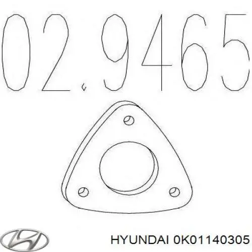 Compre 0K01140305 Hyundai/Kia Vedante de tubo de admissão do silenciador