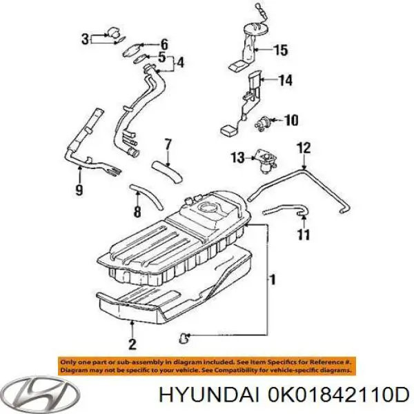 Compre 0K01842110D Hyundai/Kia Tanque de combustível