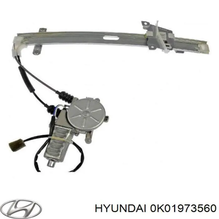 0K01973560 Hyundai/Kia Mecanismo de acionamento de vidro da porta traseira esquerda