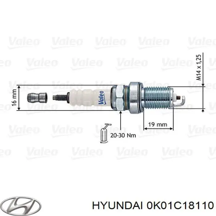 Vela de ignição Hyundai/Kia 0K01C18110 preço, a partir de 20,18 USD