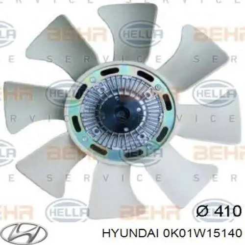 Compre 0K01W15140 Hyundai/Kia Acoplamento viscoso de ventilador de esfriamento