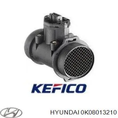 0K08013210 Hyundai/Kia Sensor de fluxo (consumo) de ar, medidor de consumo M.A.F. - (Mass Airflow)