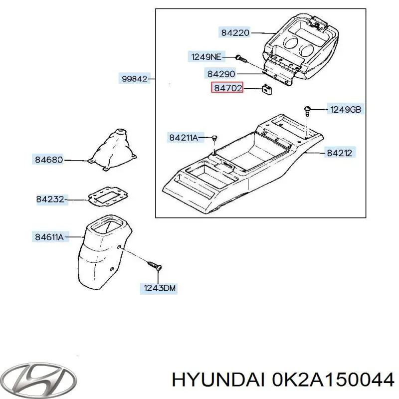 Cápsula (prendedor) de fixação do forro do pára-choque do pára-lama dianteiro Hyundai/Kia 0K2A150044 preço, a partir de  