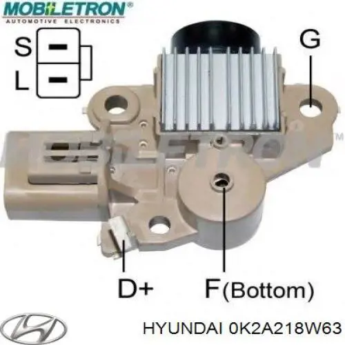 Compre 0K2A218W63 Hyundai/Kia Relê-regulador do gerador (relê de carregamento)