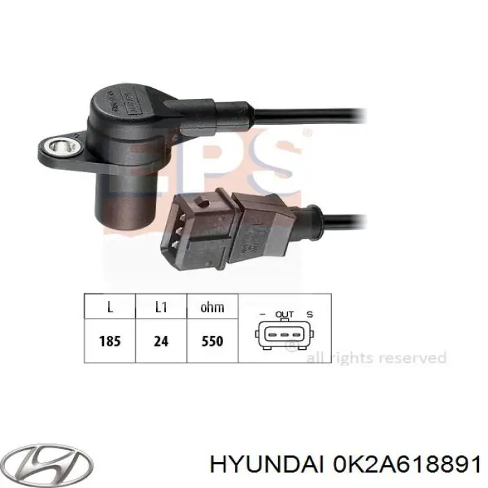 Sensor de posição (de revoluções) de cambota Hyundai/Kia 0K2A618891 preço, a partir de 24,33 USD
