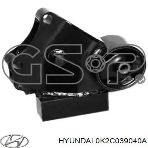 Compre 0K2C039040A Hyundai/Kia Coxim (suporte) traseiro de motor