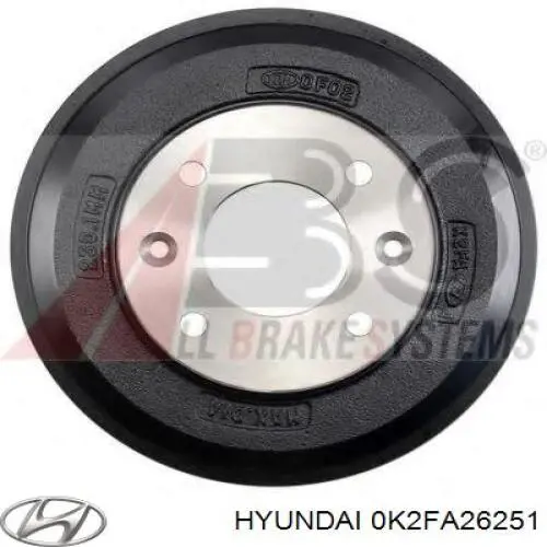Compre 0K2FA26251 Hyundai/Kia Tambor do freio traseiro