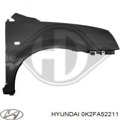 Pára-lama dianteiro esquerdo Hyundai/Kia 0K2JA52211 preço, a partir de 119,18 USD