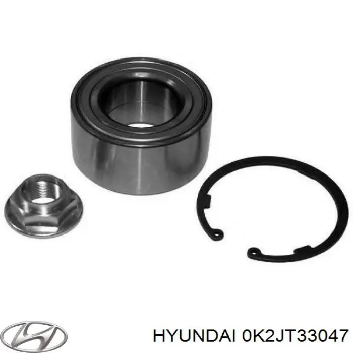 0K2JT33047 Hyundai/Kia Rolamento de cubo dianteiro