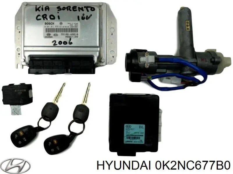 0K2NC677B0 Hyundai/Kia Módulo de direção (Centralina eletrônica) de imobilizador